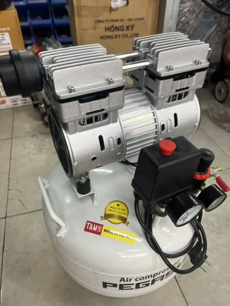 Máy nén khí không dầu giảm âm Pegasus TM-OF750-40L 1HP 15 Máy nén khí không dầu giảm âm Pegasus TM-OF750-40L 1HP
