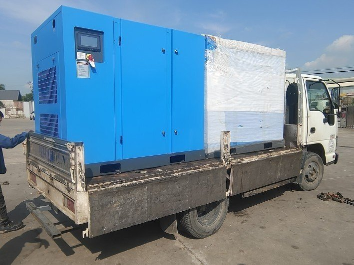 Top 8 các loại máy nén khí công nghiệp 152 Máy nén khí trục vít 100hp (75Kw) Hansong HS100A