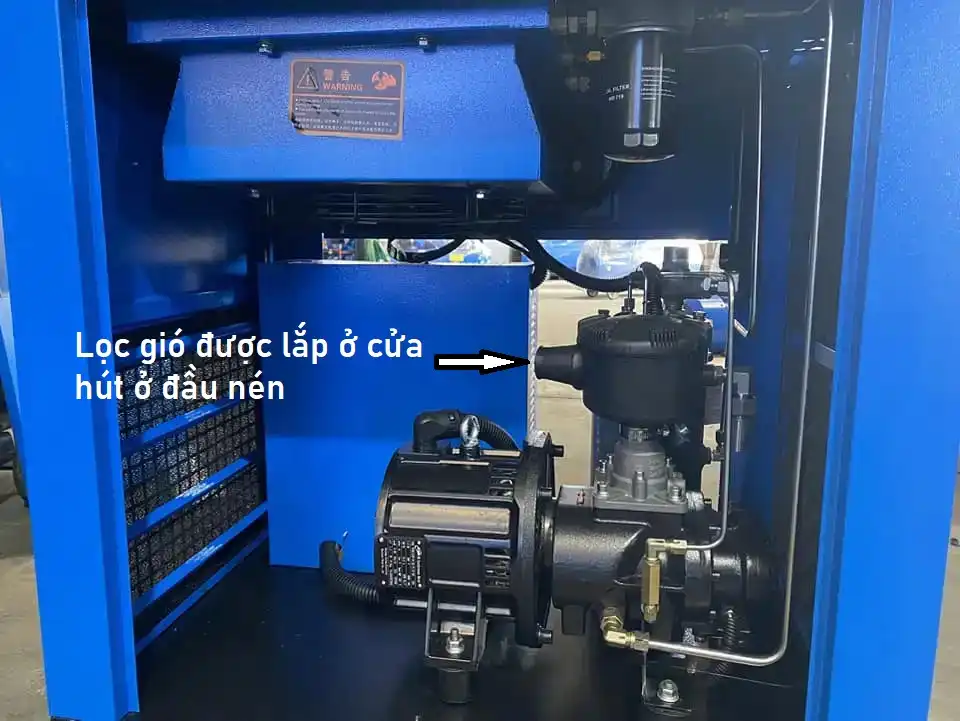 Máy nén khí bị nóng và cách khắc phục chi tiết 12 Lọc gió bẩn và không được thay thể định kỳ làm máy nén khí bị nóng