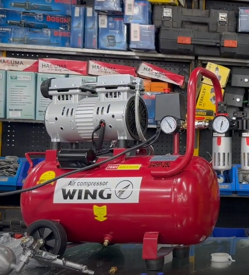 Máy nén khí không dầu mini 74 Máy nén khí không dầu mini Wing 25l