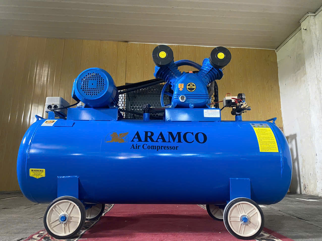 Máy nén khí 300 lít 5.5hp Aramco V-0.6/8 3 Máy nén khí 1 cấp 5.5hp 2 piston Aramco